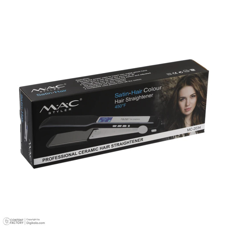 اتو مو صفحه پهن(کراتین) مک استایلر مدل MC-2034 (اورجینال)